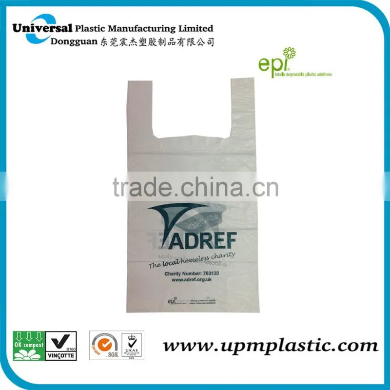 Tesco degradable vest shopping bag