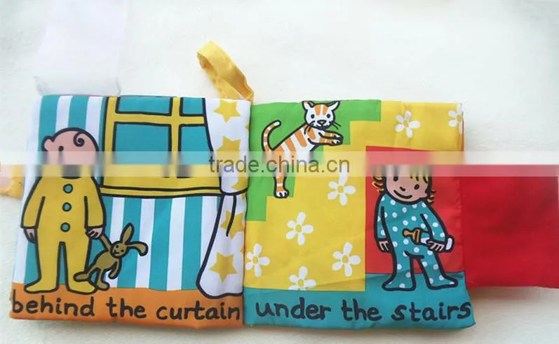 Hot Intelligence Development Cloth Cognize Hide and Seek Book Educational Toys For Kids Babys