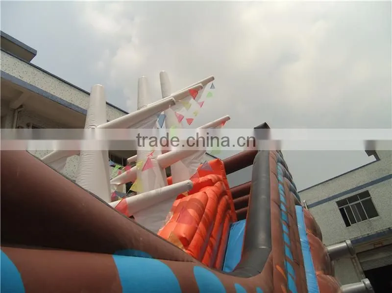 New design pirate ship inflatable slide with factory lower price