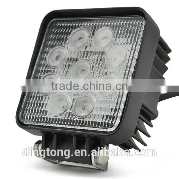 Flood led work light 27w truck work light 12/24 volt ce emc approved