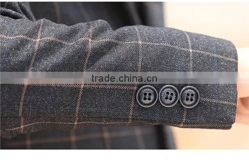 BOY'S TR CHECKED SUITS- JACKET&PANTS&VEST