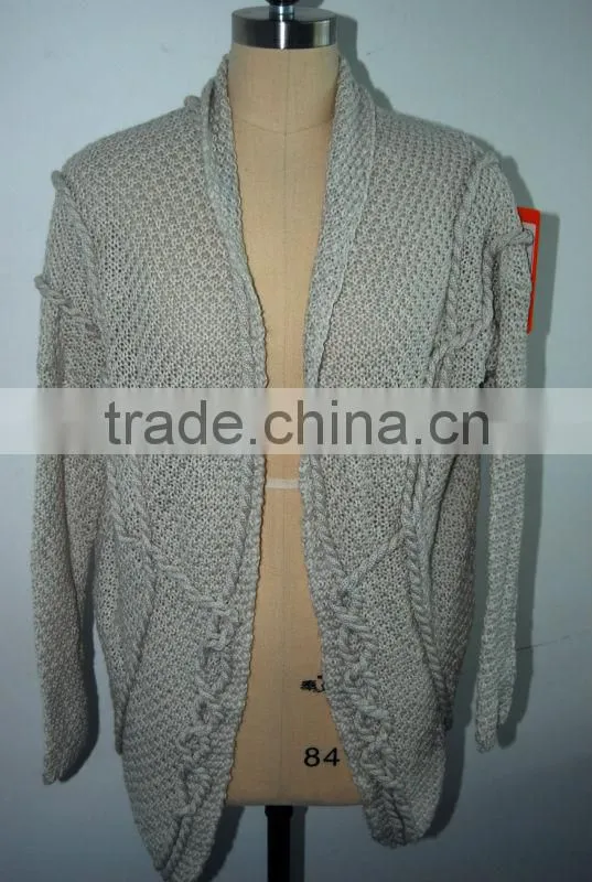 trendy special stitch design viscose cardigan without button
