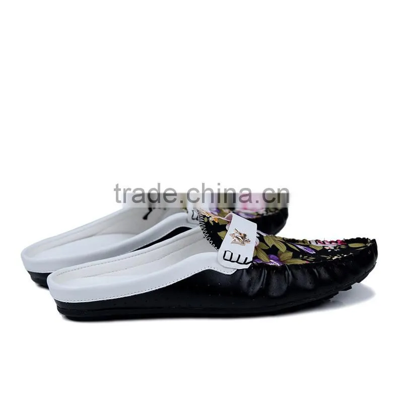 brand fashion leather peas shoes casual loafers for men, adults casual shoes slippers have sample for male made in jinjiang