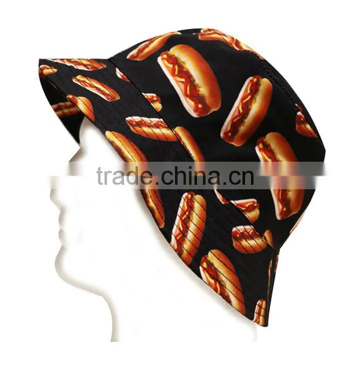 Cheap Hip hop designer printed custom bucket hat