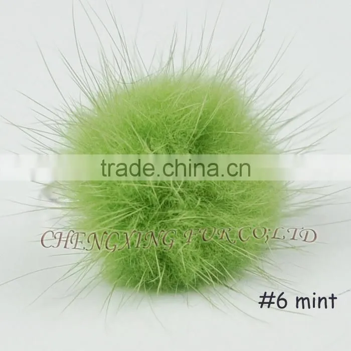 CX-A-27 Genuine Mink Fur Ball Finger Ring