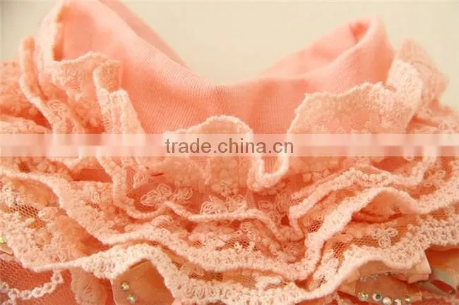 beautiful baby tops pink lace neck design blouse kid girl clothing baby winter girl t-shirt kid clothing sales