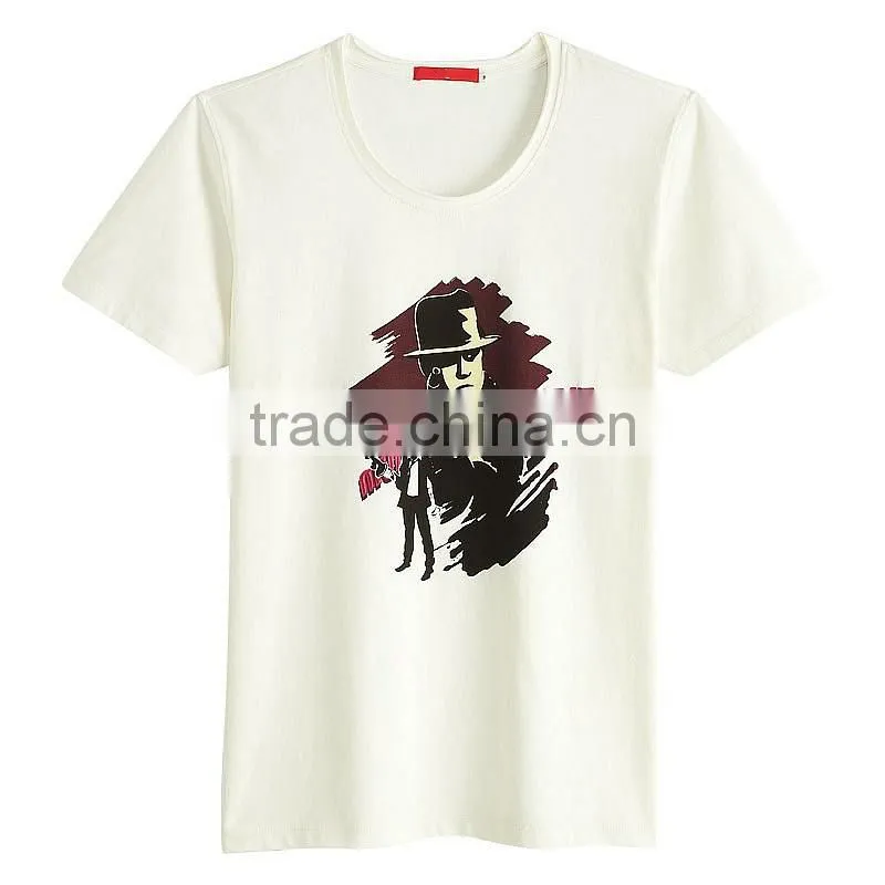 High quality premium custom print logo 100% combed cotton t shirt