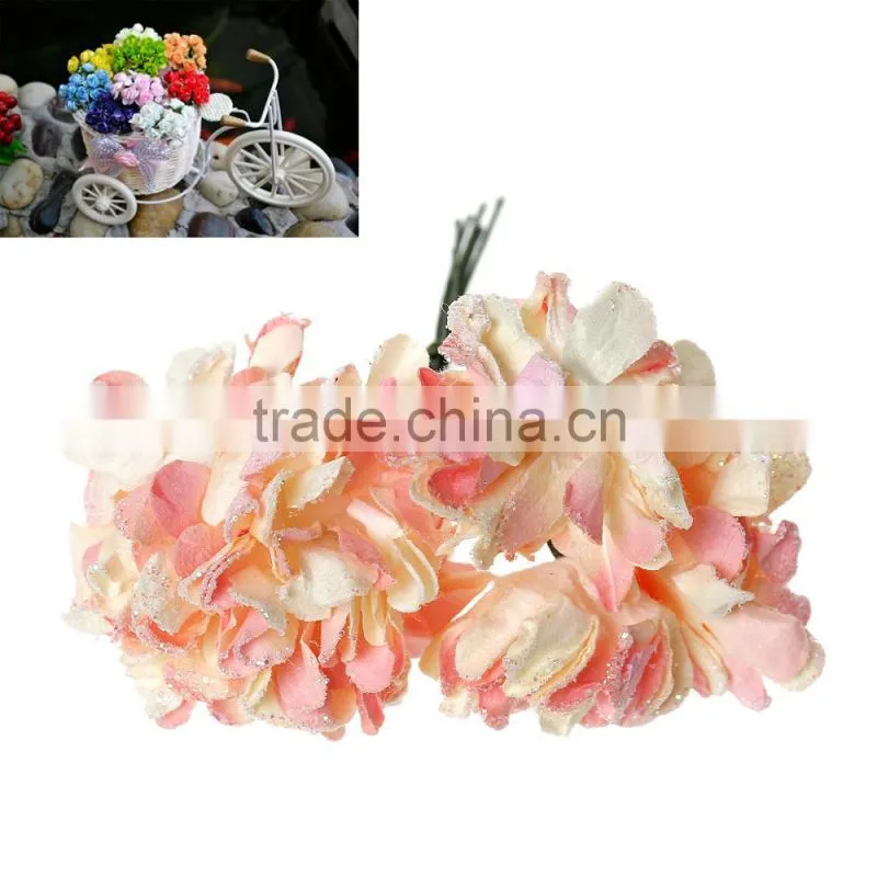 Wholesale Millinery Pink Paper Artificial Chrysanthemum Flower Decoration