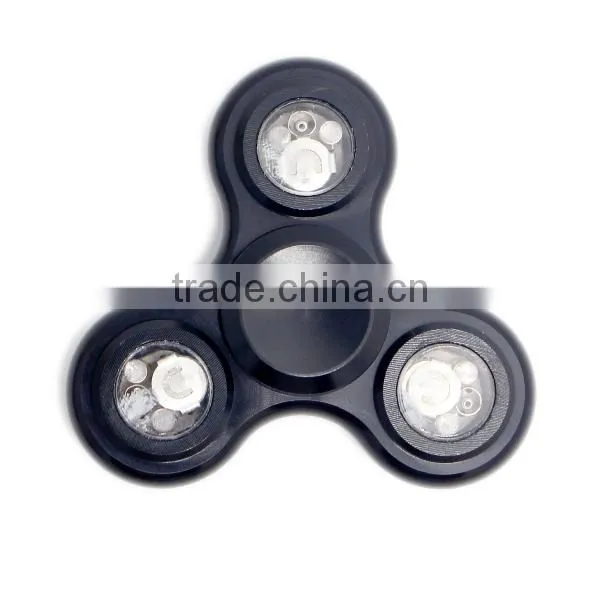 Aluminum led light hand spinner toy