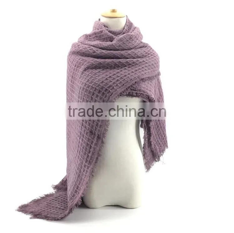 Women Plaid Cashmere Scarf pashmina Warm Winter scarf