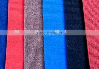 Striped carpet rubber/pvc backing exhibition carpet