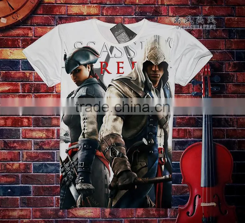 Assassin's Creed Short Sleeves Cartoon Anime T shirt ( S-XXXL )