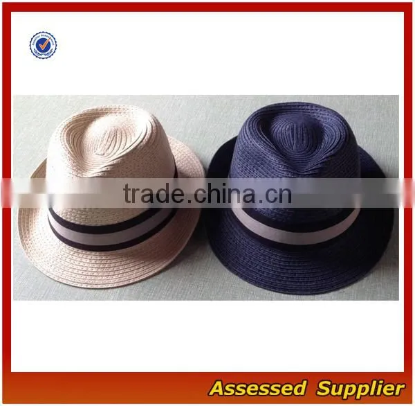 SH052 Paper straw fedora hat for baby baby hat pattern