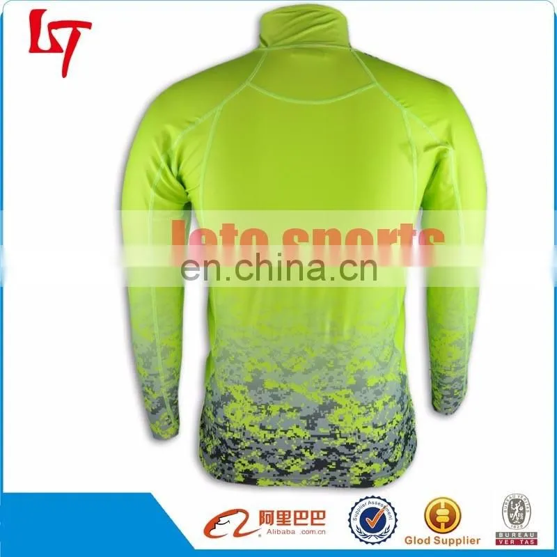 Compression Long Sleeve Men Tops long sleeve custom printed rash guard Custom sublimation long sleeve rash guard