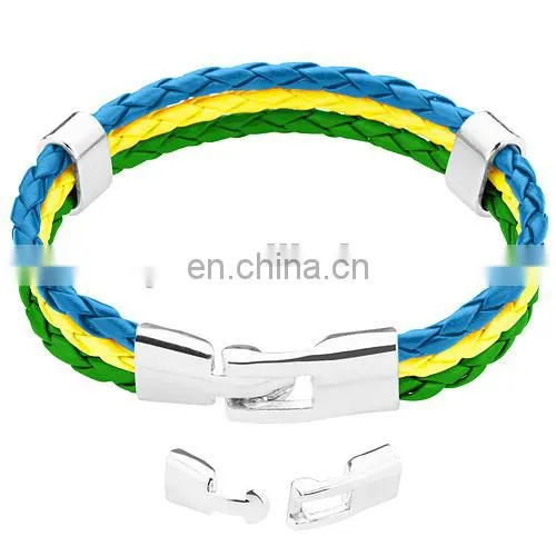 PU Leather Surfer Bracelet Country Flag Bracelet