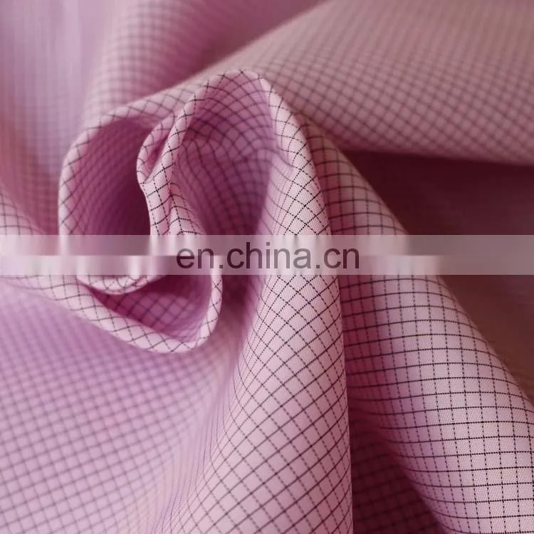 China manufacturer esd clothing fabric cleanroom antistatic polyester fabric