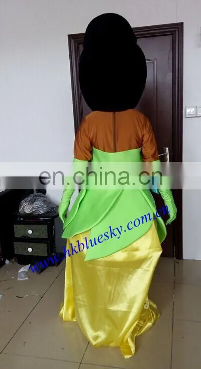 Character tiana cartoon mascot costume for Halloween