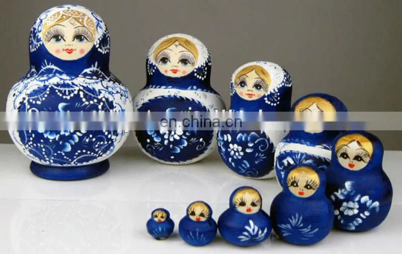 Wood High quality Handmade Matryoshka stacking Nesting doll