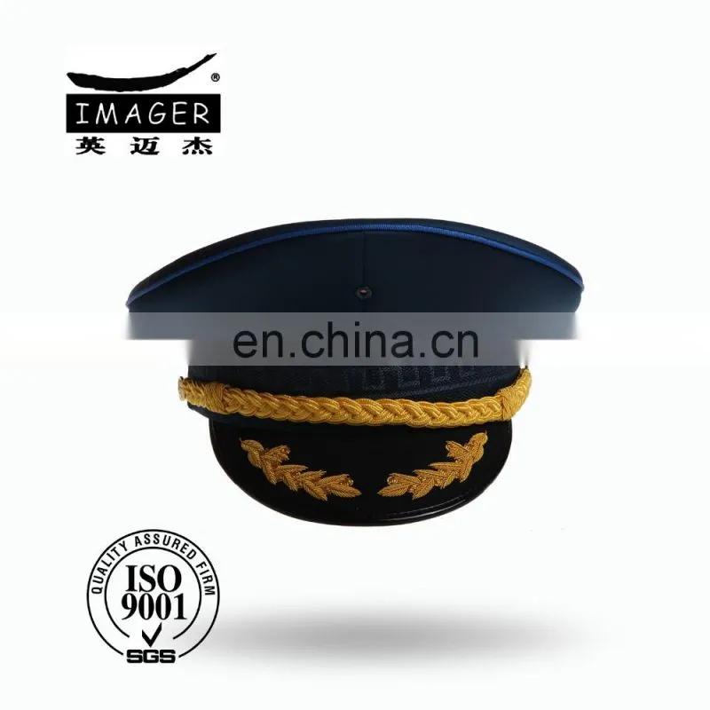 Customized Air Defence Forces Warrant Officer Cap with Gold Embroidery