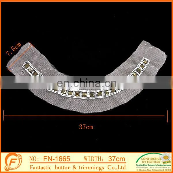 new style mesh with beads collar necklace for lady garment