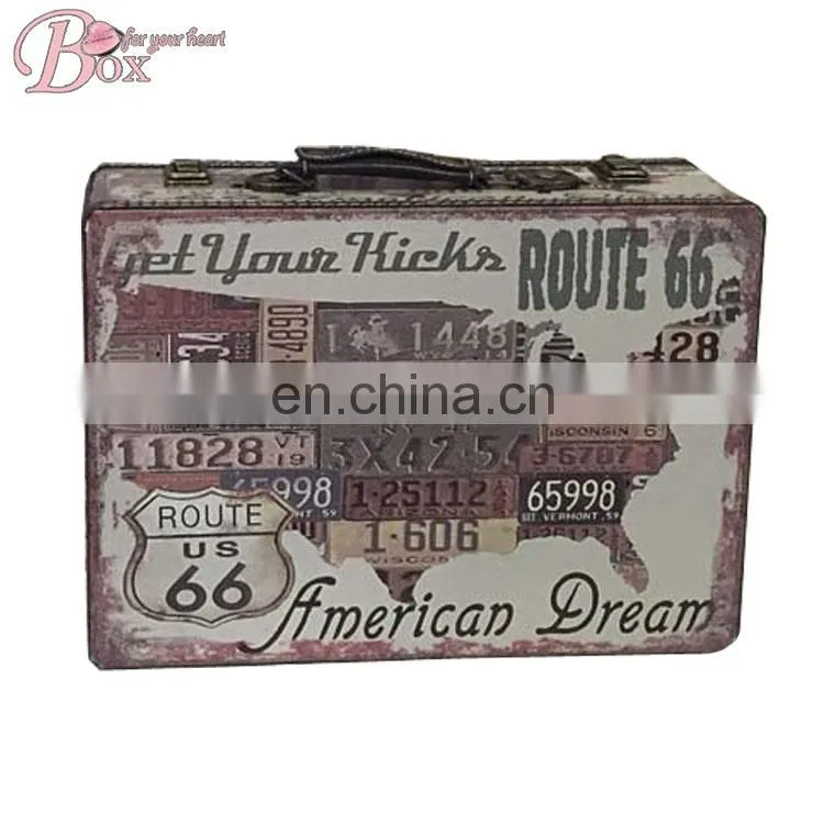 Children Cardboard Paper Suitcase with PU Handle