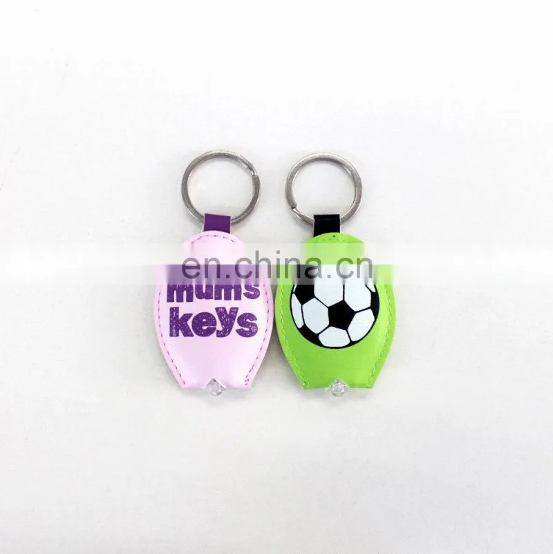 LED leather key chain