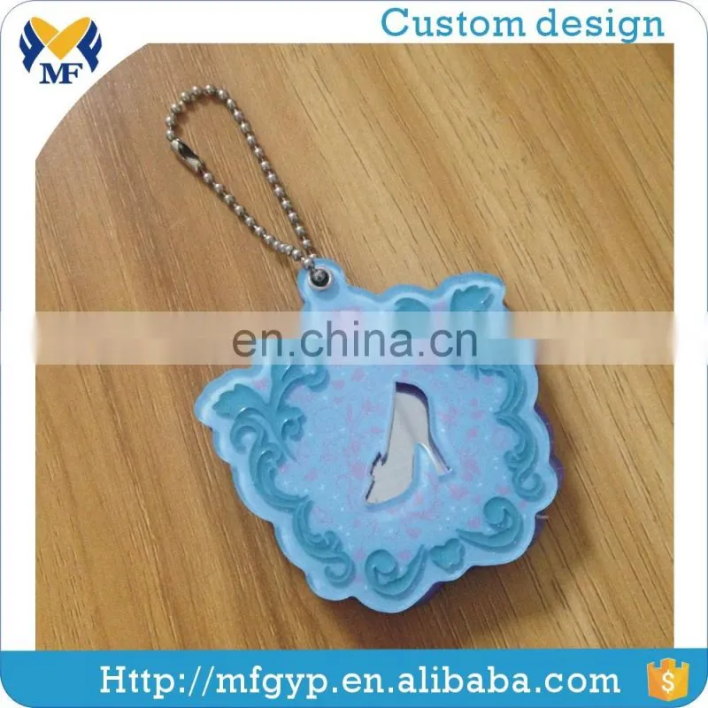 Custom logo clear plastic acrylic keychains charm