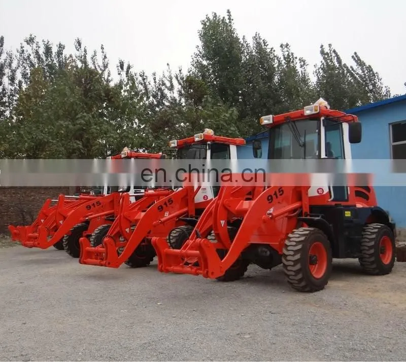 1.5ton mini front end wheel loader with wood splitter