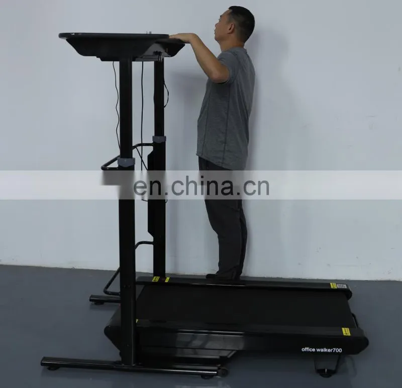 New folding treadmill desk for home and office use with mini electric lift desktop speed from 1-8km/h