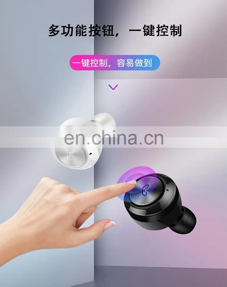 B168 True Wireless TWS Earphones V5.0 Earbuds Hifi Noise Cancelling Sports Headset Headphones