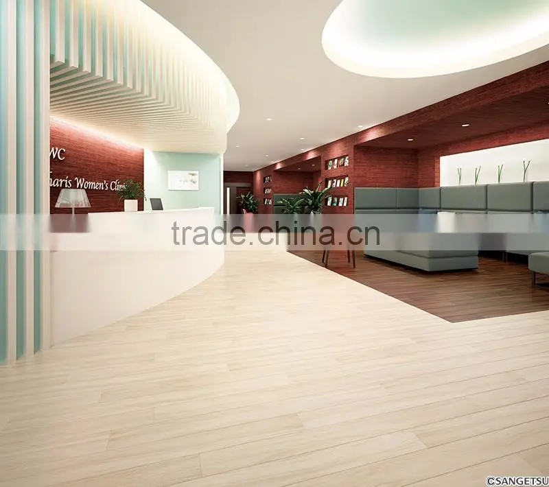 High Quality Japanese Hygienic Vinyl Flooring Hospital Grade in Wood Look