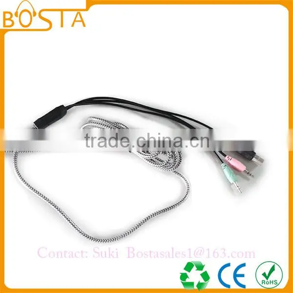 USB Comfortable China wholesale LED gaming headsets with stick mic and 3.5mm jack