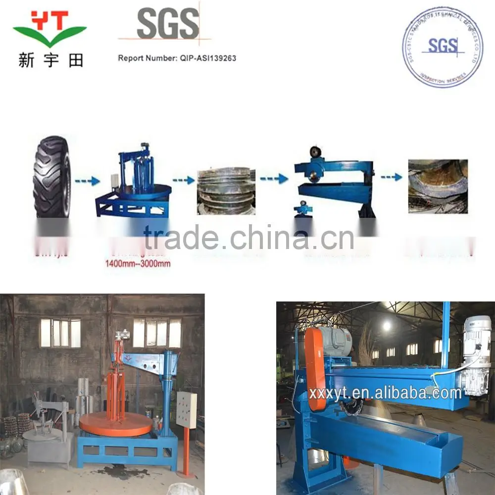 high efficiency otr tire recycling plant for sale/otr scrap tire cutting plant/tire crush machine