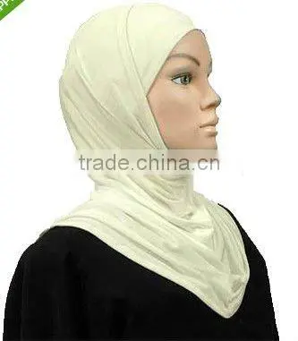 A446 Clearance Maroon SOLID COLOR TWO PIECES COTTON ISLAM HEADWEAR,MUSLIM HIJAB