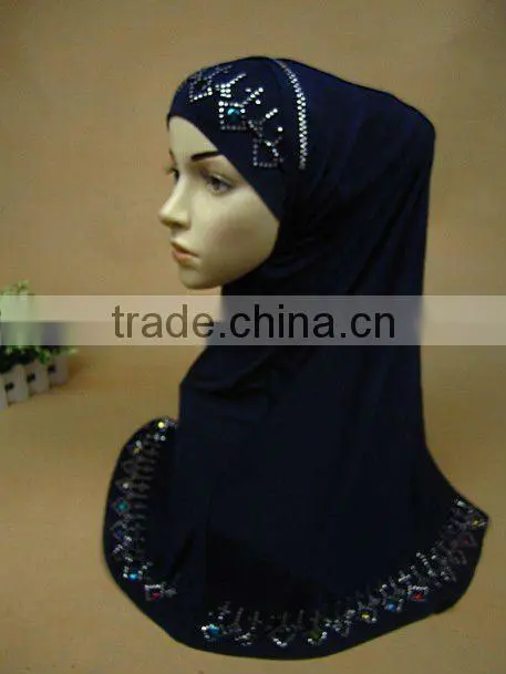 A416 Newest colorful crystal/sequin 70*60cm 2pcs HIJAB