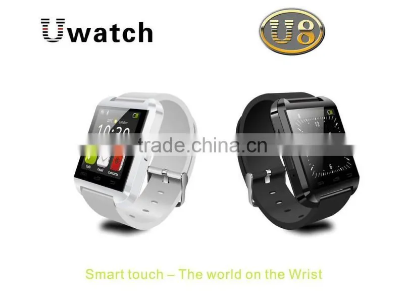 2015 U8 watch with function of passometer&bluetooth,Smart touch,the world on the wrist