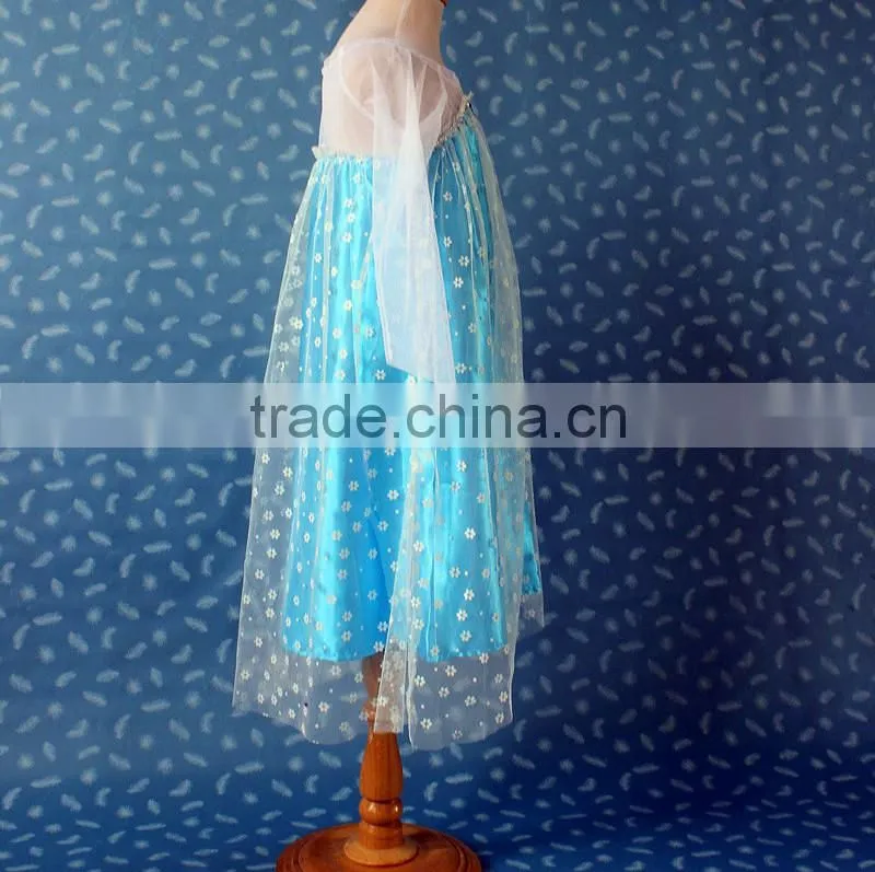 Fashion Frozen Princess Elsa Dress baby girl dress Movie frozen elsa party dress 10pcs/lot