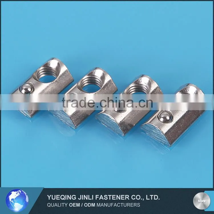 M4 T Spring Nut / M4 Half Round Elasticity Spring Nut Block for 2020 Aluminium Profile Slot Groove 6