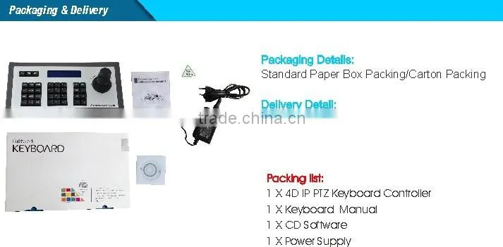 Security System High Speed Dome IP PTZ Camera CCTV 4D Network Keyboard Controller