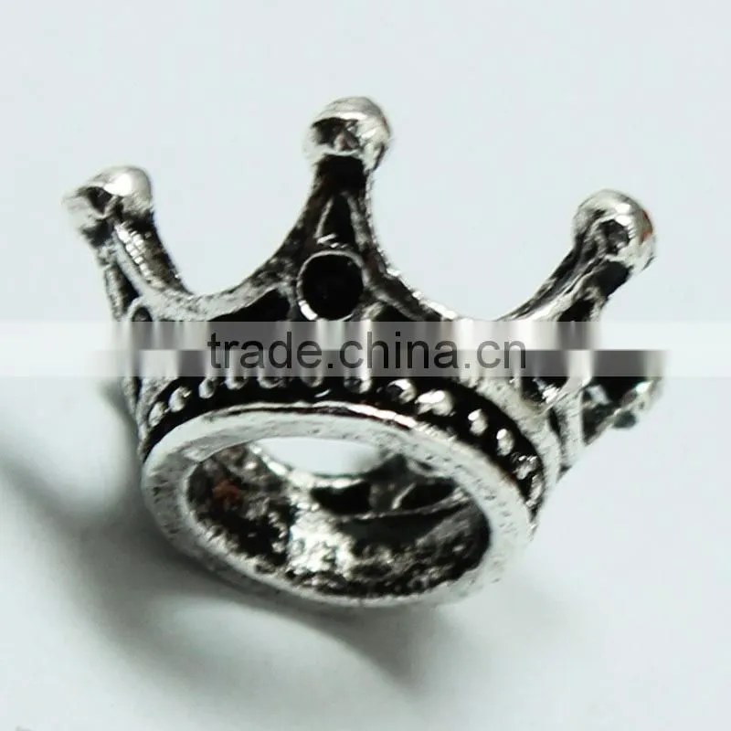 Lead Free Nickle Free Pdora Crown Shape Zinc Alloy Beads for Bracelets and Necklaces