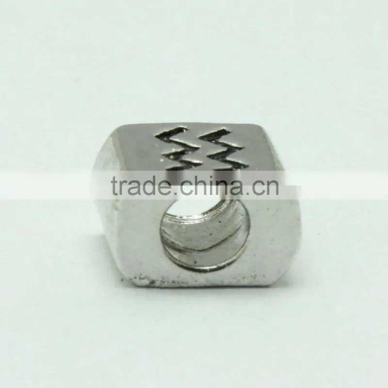 Antique Square Shape Silver Metal Beads, Hot Jewelry Bracelets Accessories