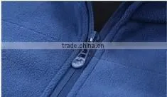 Causal Style Outdoor High Collar man Blue Polar Fleece Vest