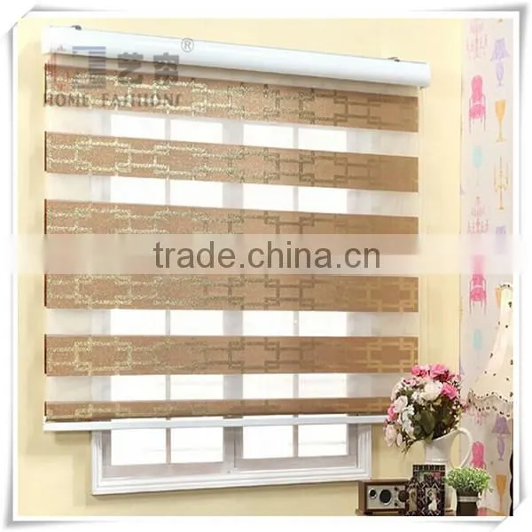 Yilian Newest Design Manual Horizontal Zebra Blinds for Windows Blinds