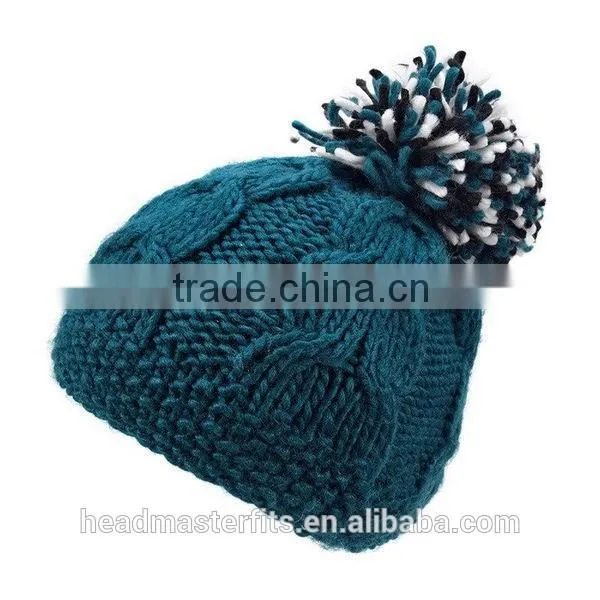 Wholesale blank winter knitted crochet free pom kids baby beanies hats