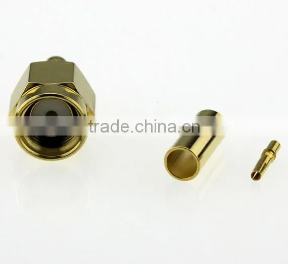 Reverse Pin SMA Straight Crimp Plug Male connectors