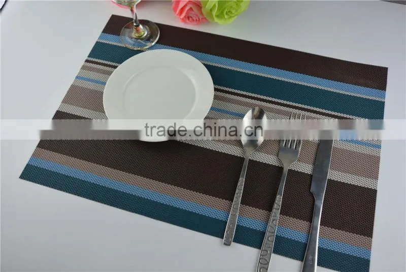 Europe fashion new style Blue with brown strip rainbow placemat