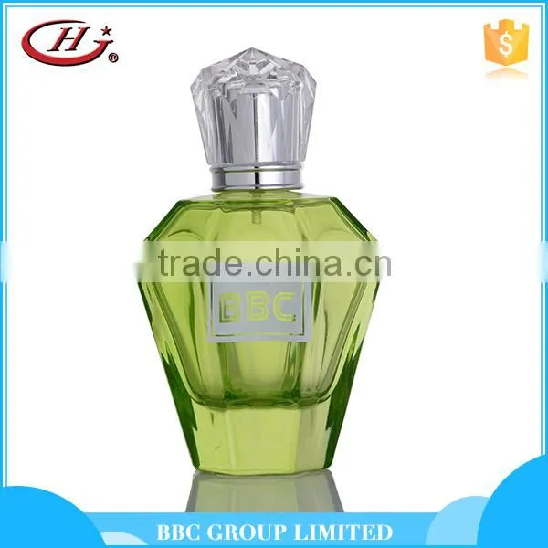 BBC Middle East Series - ME016 Customize floral charming green glass bottles natural female perfume