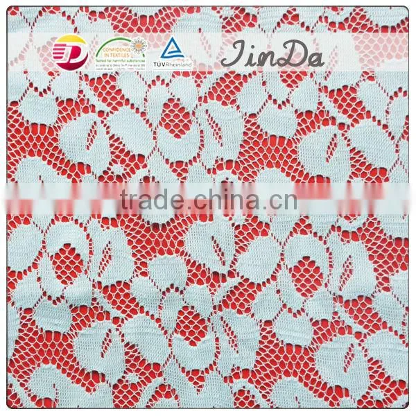 New fashion high quality cheap 100% polyester lace fabric in rolls of good material