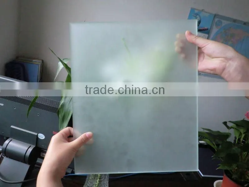 15mm sandblasting tempered glass door