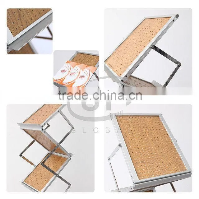 Manufacture A4 Size Portable Acrylic Brochure Holder shelf